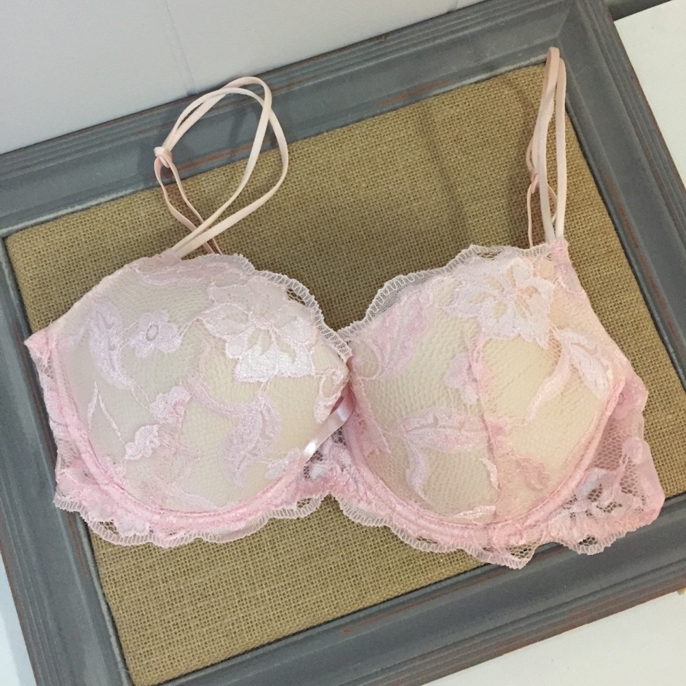 Delicates Pink Lace Bra Every Day Underwire 36D